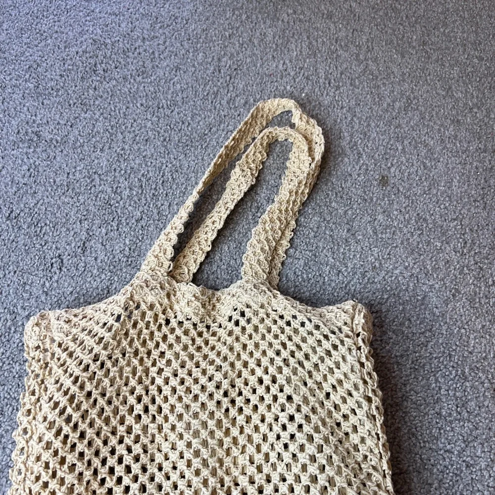 Kylie Cosmetics crochet Tote Bag Beige Beach Shopping‎ boho beach casual y2k - Picture 3 of 14